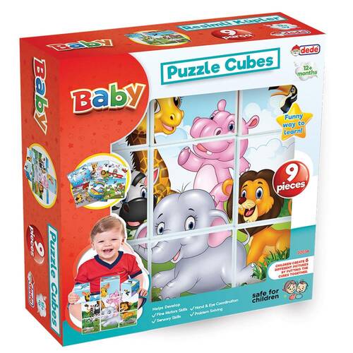 Illustrated Cubes 9 Piece Baby Activity Play Set - 2