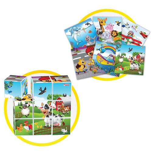 Illustrated Cubes 9 Piece Baby Activity Play Set - 3