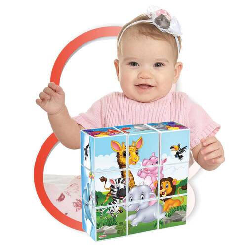 Illustrated Cubes 9 Piece Baby Activity Play Set - 4