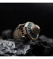 Islamic Master Design Kubbetü's-Sahre Silver Men's Ring - 2