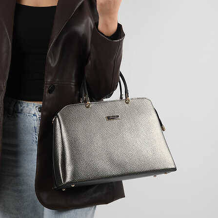 Leather Shoulder and Shoulder Bag with Strap - 1