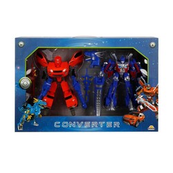 Lighted 2-pack Power Robot Transformer Transforming Vehicles - 4