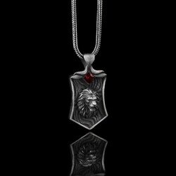 Lion Model 925 Sterling Silver Men's Necklace - 3