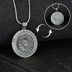 Lion Model 925 Sterling Silver Men's Necklace - 2