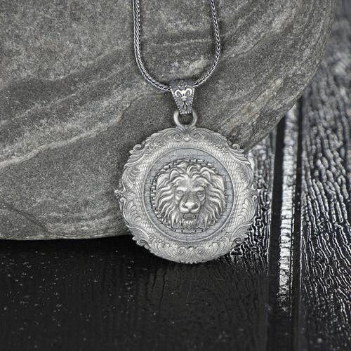 Lion Model 925 Sterling Silver Men's Necklace - 1