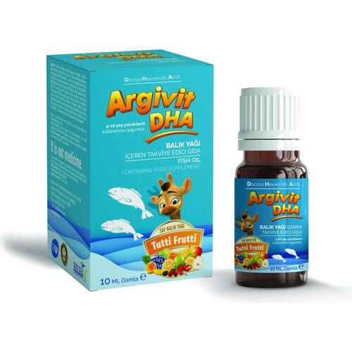 Liquid Food Supplement Containing Argivit Dha, Fish Oil 10 ml - 1