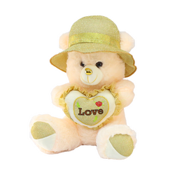 Love Bear in Hat Plush Toy 35 cm - 1