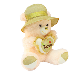 Love Bear in Hat Plush Toy 35 cm - 4