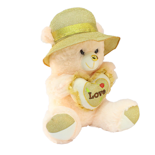 Love Bear in Hat Plush Toy 35 cm - 4