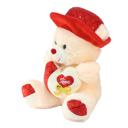 Love Bear in Hat Plush Toy 35 cm - 5