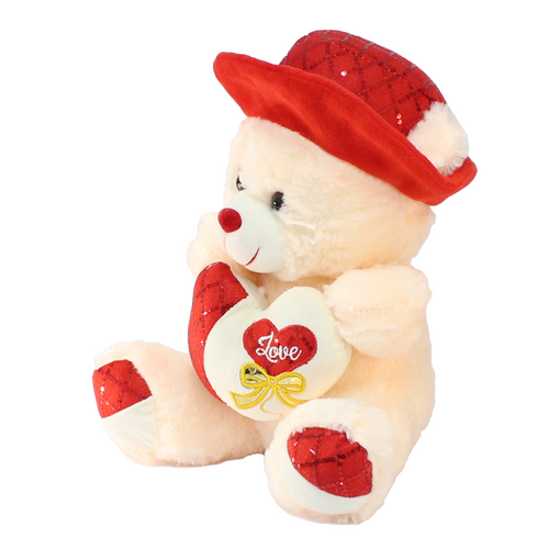 Love Bear in Hat Plush Toy 35 cm - 5