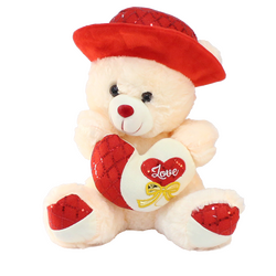 Love Bear in Hat Plush Toy 35 cm - 6