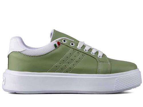 Marco Luber 102 Women's Sneakers Leather - Green/White - 1