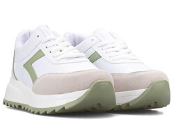 Marco Luber 1603 Women's Sneakers Leather - White/Green - 2