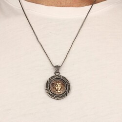 Medusa Model 925 Sterling Silver Men's Necklace - 2