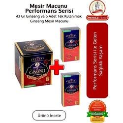 Merkez Efendi Mesir Paste 43 gr Ginseng and 5 Disposable Ginseng Mesir Pastes - 1