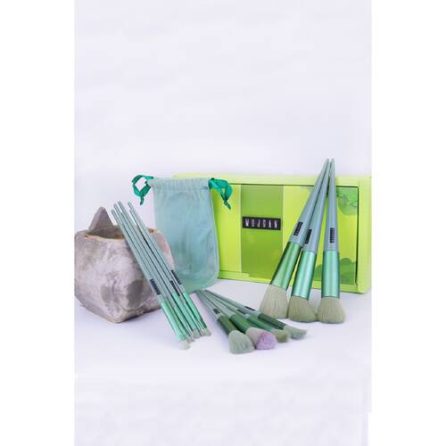 Mujgan Fix Special Boxed 13-Brush Set Green Color - 1