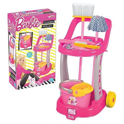 Original Licensed Barbie ToyCleaning Trolley - 1