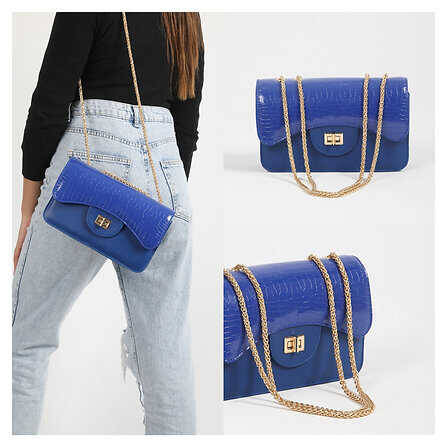 Patent Leather Chain Strap Shoulder Bag - 1