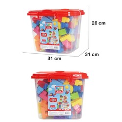 Play Blox Building Toys 107 Piece Bright Colors Mega Block Set with Bucket 3103 - 2