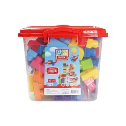 Play Blox Building Toys 107 Piece Bright Colors Mega Block Set with Bucket 3103 - 4