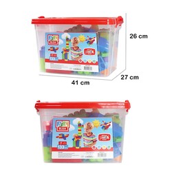 Play Blox Building Toys 133 Piece Bright Colors Mega Block Set with Bucket - 2