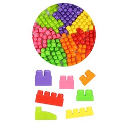 Play Blox Building Toys 56 Pieces Bright Colors Mega Block Set with Bag 2892 - 4