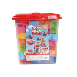 Play Blox Building Toys 83 Piece Bucket Bright Colors Mega Block Set 3073 - 3