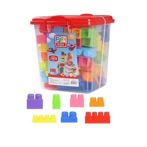 Play Blox Building Toys 83 Piece Bucket Bright Colors Mega Block Set 3073 - 4