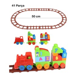 Play Blox Toy Train Set 41 Pieces Numbers and Alphabet Train Bright Colors Mega Block Set 2403 - 3