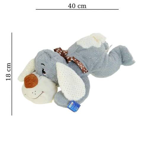 Plush 40 Cm Shiny Fabric Lying Dog Price is for 1 Piece - 2