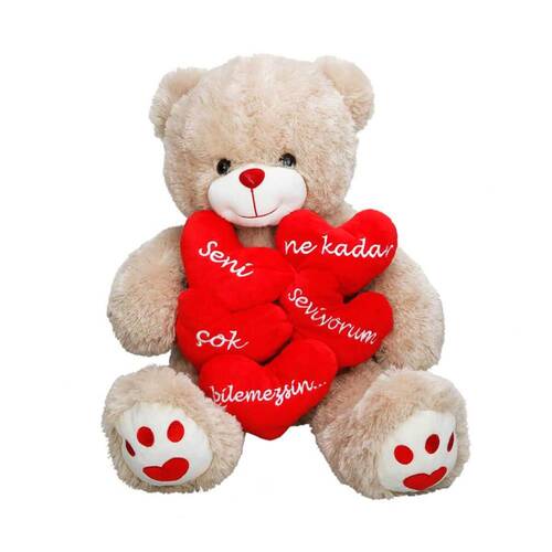 Plush Bear with Love Message 45 cm. Price is for 1 piece - 3