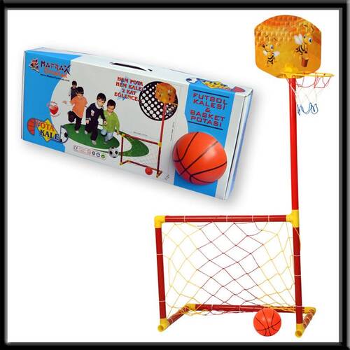 Portable Football Goal and Hoop Set - 2