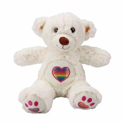 Rainbow Heart Plush Bear 30 cm. Price is for 1 piece - 2