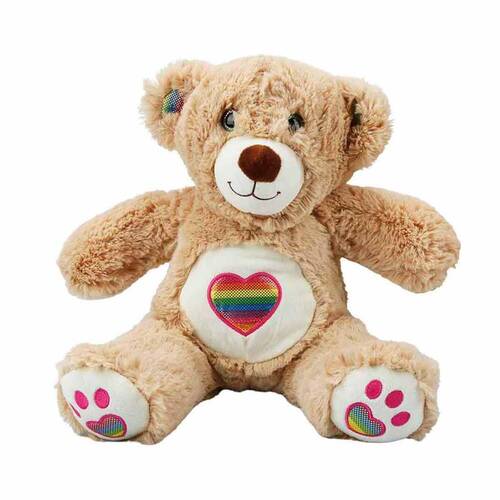 Rainbow Heart Plush Bear 30 cm. Price is for 1 piece - 3