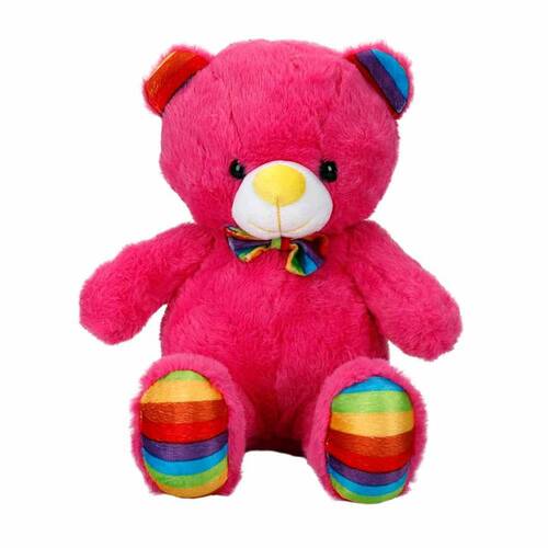 S00002962 ELUŞ BEAR WITH COLORED RIBBON 30CM.6R. -SUN - 1