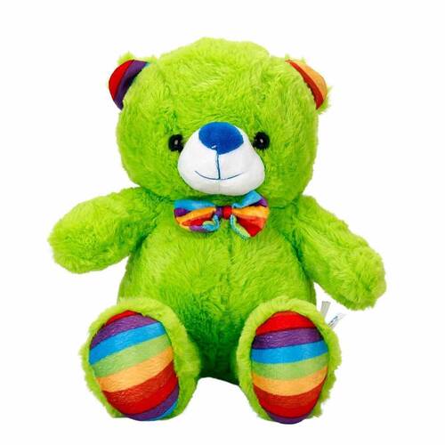 S00002962 ELUŞ BEAR WITH COLORED RIBBON 30CM.6R. -SUN - 6