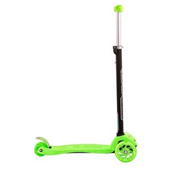 Shinaro Maxi 3-Wheel Height Adjustable Green Scooter with LED Lights - 3