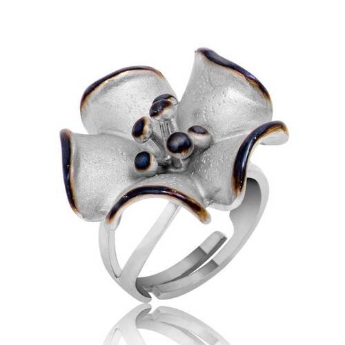 Silver Flower Women's Ring - 1