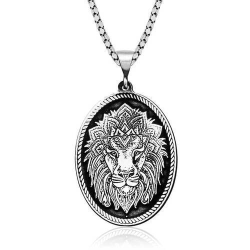 ​Silver Lion Head Motif Necklace - 1