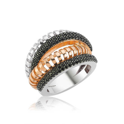 Silver Modern Design Women's Ring - 1