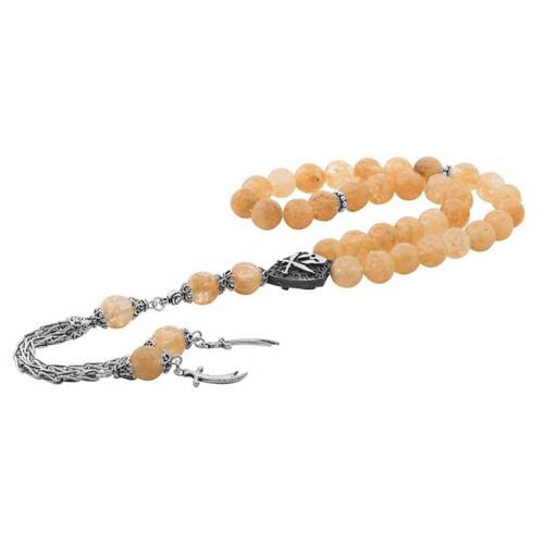 Silver Zulfiqar Tassel Sun Stone Rosary - 1