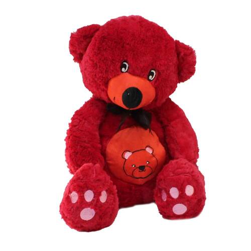 Sitting Plush Bear with a Belly 38 cm - 5