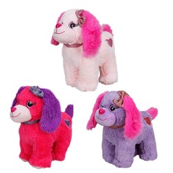 Sitting Plush Dog Colorful 25 cm Price is for 1 Piece - 1