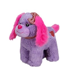 Sitting Plush Dog Colorful 25 cm Price is for 1 Piece - 2