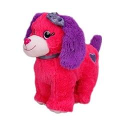 Sitting Plush Dog Colorful 25 cm Price is for 1 Piece - 3