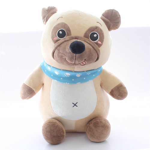 Sitting Pug and Wolf Plush Toy with Scarf 40cm Price is for 1 Piece - 2