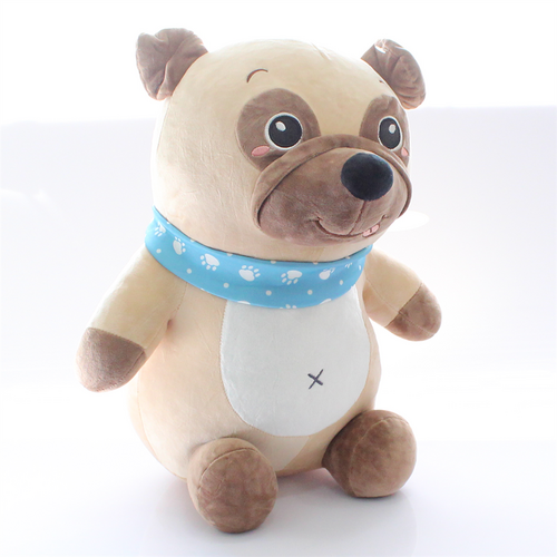 Sitting Pug and Wolf Plush Toy with Scarf 40cm Price is for 1 Piece - 3