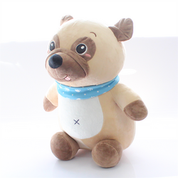 Sitting Pug and Wolf Plush Toy with Scarf 40cm Price is for 1 Piece - 4