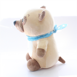 Sitting Pug and Wolf Plush Toy with Scarf 40cm Price is for 1 Piece - 5